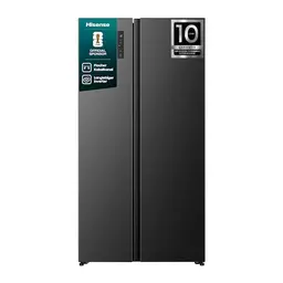 Hisense Side-by-Side RS3P558NEFE, 544L, groß, XXL Türfach, Getränkeablage, No Frost, Supercool, 91,1×178,6×61,5cm, Schwarz