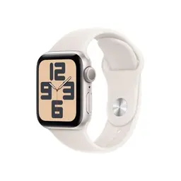 Apple Watch SE (2. Generation) GPS 40 mm Smartwatch in Polarstern mit Sportarmband