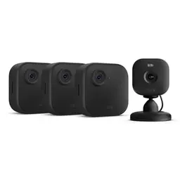 Blink Outdoor Kamera 4 + Blink Mini 2 Schwarz | Kabellose HD-Sicherheitskamera mit 2 Jahren Batterielaufzeit