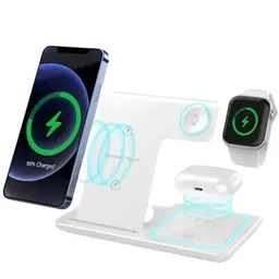 3-in-1 Kabelloses Ladegerät für iPhone und Apple Watch, 15W Ladestation für iPhone 16-11 & Watch 9-4