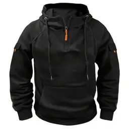 Herren Kapuzenpullover mit Taschen, langarm, warm und bequem