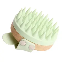 Guittly Kopfhautmassagebürste, Silikon Bürste für Peeling und Haarwachstum, Kopfentspannung (Grün)