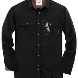 TARAINYA Herren Flanellhemd, langarm, kariert, Holzfällerstil, Oktoberfest, Regular Fit, Schwarz, Größe S