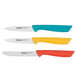 Tefal K273S3 Colorfood 3-teiliges Messerset | Universalmesser & Schälmesser | Ergonomisch & korrosionsbeständig