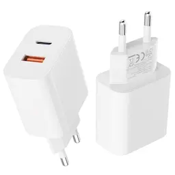 Apple MFi USB C Netzteil Adapter 2er-Pack für iPhone 15 Pro/14/13/12/11/XR und iPad, Schnellladegerät mit USB A+C