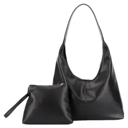 TIAASTAP Einfarbige Damen Handtasche - Großes Tote Bag im Vintage Y2K Stil