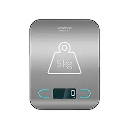 Cecotec CookControl Digitale Küchenwaage, Edelstahl, flaches Design, 5 kg Kapazität