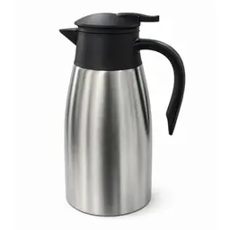 Thermoskanne 2L aus Edelstahl - Doppelwandige Vakuum-Isolierkanne für Kaffee, Tee und Getränke