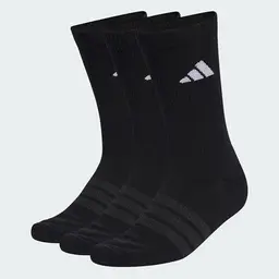 adidas Unisex Crew Socks 3-Pack, Black/White, Size 42-45