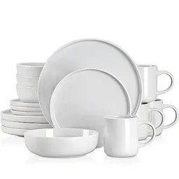 vancasso SESAM 16-teiliges Steingut Geschirrservice im Scandinavian Design für 4-12 Personen