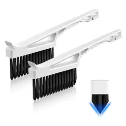 Cleangor Fugenbürste V-förmig 2 Stück für Bad, Dusche, Küche, Toilette, Waschbecken, Wohnzimmer (Weiß)