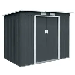 HATTORO P100 Gartenhaus mit Pultdach, 213x130x173cm, moderne Farbe Grau/Anthrazit