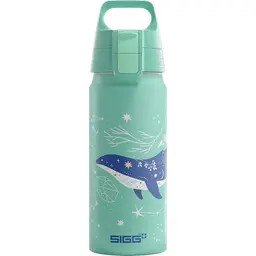 Sigg Alu Trinkflasche für Kinder - Helltürkis - 0,6L - Auslaufsicher und leicht