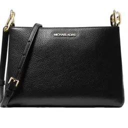 Michael Kors Trisha Leather Crossbody Bag - Medium, Black