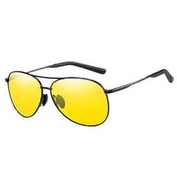 PjuQow Nachtfahrbrille, polarisierte Gläser für Männer und Frauen - Ideal zum Autofahren, Angeln und Skifahren