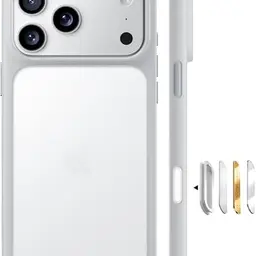 TORRAS Guardian Hülle für iPhone 17 Pro Max – Militärschutz, stoßfest, kratzfest, samtweiche Haptik, matt silbergrau