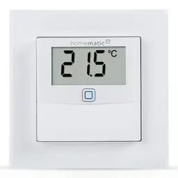 Homematic IP Temperatur- und Luftfeuchtigkeitssensor mit Display – für Smart Home, Innenbereich, Heizungssteuerung per App, Alexa & Google Home