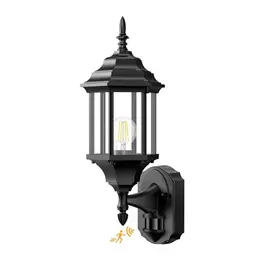 Redluck Außenleuchte mit Bewegungsmelder – Vintage Wandlampe für draußen, Garage, Haustür und Innenhof