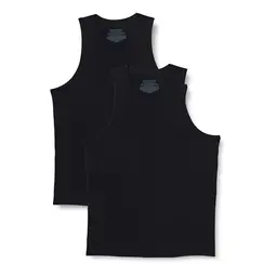 Amazon Essentials Herren Ärmelloses Unterhemd aus Superweichem Modal, 2er-Pack, Schwarz