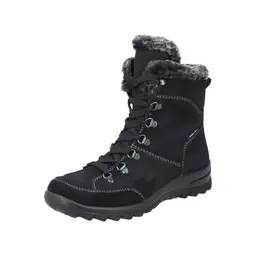 Rieker Damen Schnürstiefel in Schwarz, Größe 39