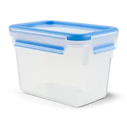 EMSA Clip & Close Frischhaltedose, rechteckig, 1,1 l, durchsichtig, blau, spülmaschinen-, gefrier- und mikrowellenfest, Made in Germany