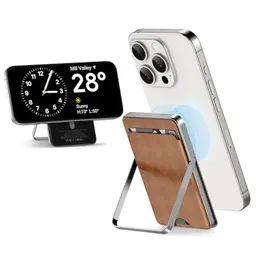 KUULAA Magnetische Power Bank mit Wallet, 5000 mAh, Wireless 20W PD für iPhone 15/14/13/12 (Braun)
