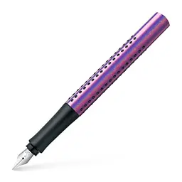 Faber-Castell Grip Edition Glam Füller, violett, Federbreite F, 1 Stück
