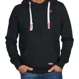 Riverso Hoodie Herren Regular Fit, Kapuzenpullover Schwarz, Größe L