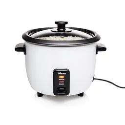 Tristar RK-6117 Reiskocher, 0,6L für bis zu 3 Personen, mit Warmhaltefunktion, Edelstahl, Weiß