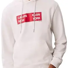 Calvin Klein Herren Hoodie, weiß, Regular Fit, XL