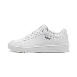 PUMA Damen Court Classy Turnschuhe, Weiß/Silber, Größe 37