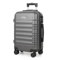 MoFut Hartschalen-Koffer M – 41L, Dunkelgrau, 4 Rollen, Teleskopstange, Zahlenschloss
