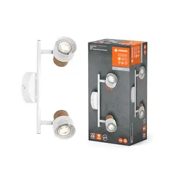 LEDVANCE DECOR SPOT CORK, 2er Set, dimmbare Spotleuchte mit verstellbaren Köpfen, warmweißes Licht, GU10