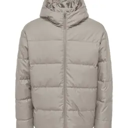 ONLY & SONS Herren Wasserabweisende Puffer Jacke, Silver Lining
