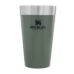 STANLEY Adventure Stacking Bierkrug 473 ml - Edelstahl Thermobecher, BPA-frei, stapelbar, vakuumisoliert, spülmaschinenfest - Hammertone Green