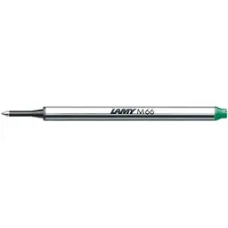 LAMY M66 10er Set Tintenroller-Minen aus Metall - Original Ersatzmine für Lamy Tintenroller - Mittelstrich in grün