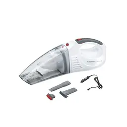 SEVERIN 3-in-1 Akku Handstaubsauger S'POWER, kabelloser Nass- & Trockensauger, 7,4V Li-Ion, inkl. 12V-Ladekabel, weiß/rot