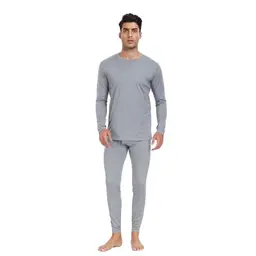 GOODSALEOK Herren Thermounterwäsche - Warme Unterwäsche für Winter und Outdoor Aktivitäten, Grau, Größe S
