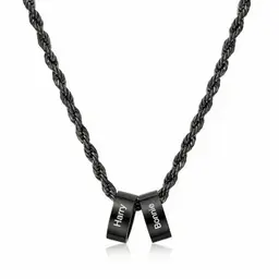 RolaOnly Herren Namenskette mit Gravur, personalisierte Seilkette für Herren, Papa, Ehemann, Sohn, Vater – Geschenk zum Geburtstag, Jahrestag, Vatertag, Weihnachten