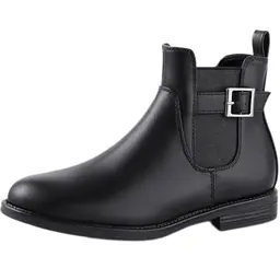 Harvest Land Damen Chelsea Boots - Bequeme Stiefeletten für Erwachsene in Schwarz, Größe 39