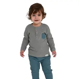 deiko Kinder Unisex Kleidung Set - 2tlg Oberteil & Hose mit Taschen (Navy Blau)