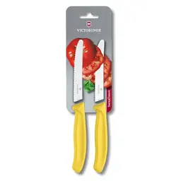 Victorinox Swiss Classic Frühstücksmesser Set, 2-teilig, Gelb, 11 cm