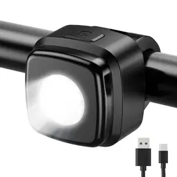 OnMeto Fahrradlampe vorne, wasserdicht IPX5, USB-C wiederaufladbar, für Fahrrad