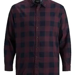JACK & JONES Herren Twill Shirt L/S, Port Royale, 4XL