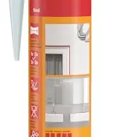 fischer Premium-Bausilikon, geruchsarm und wetterfest, Dichtmasse für Innen & Außen, 310 ml, transparent