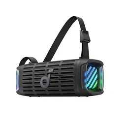 Anker soundcore Boom 3i – Robuster Bluetooth Lautsprecher, wasserdicht, 50W Bass, 16h Akkulaufzeit, Lichtshow, Nachtschwarz
