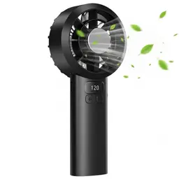AICPAN Handventilator, Akku aufladbar, 120 Stufen, leis, tragbar, ideal für Sommer, Reisen, Outdoor & Büro, Schwarz
