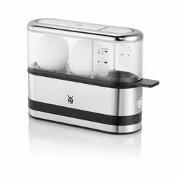 WMF Küchenminis Eierkocher aus Cromargan, für 1-2 Eier, einfach zu bedienen, 250 W, inklusive Messbecher und Eipick