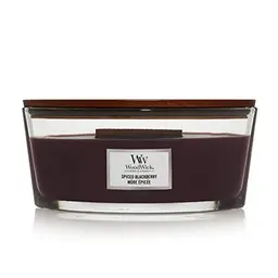WoodWick Ellipse Duftkerze Spiced Blackberry - knisternder Docht, Brenndauer bis zu 50 Stunden