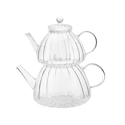 Karaca Lori Glas-Teekanne, 0,6-1,2 Liter, elegantes Design, induktionsgeeignet